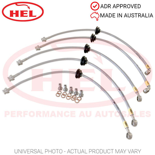 HEL Performance Braided Brake Line Kit - Holden Commodore VK/VL (Non-IRS, Rear Disc, Maloo Caliper F/R)