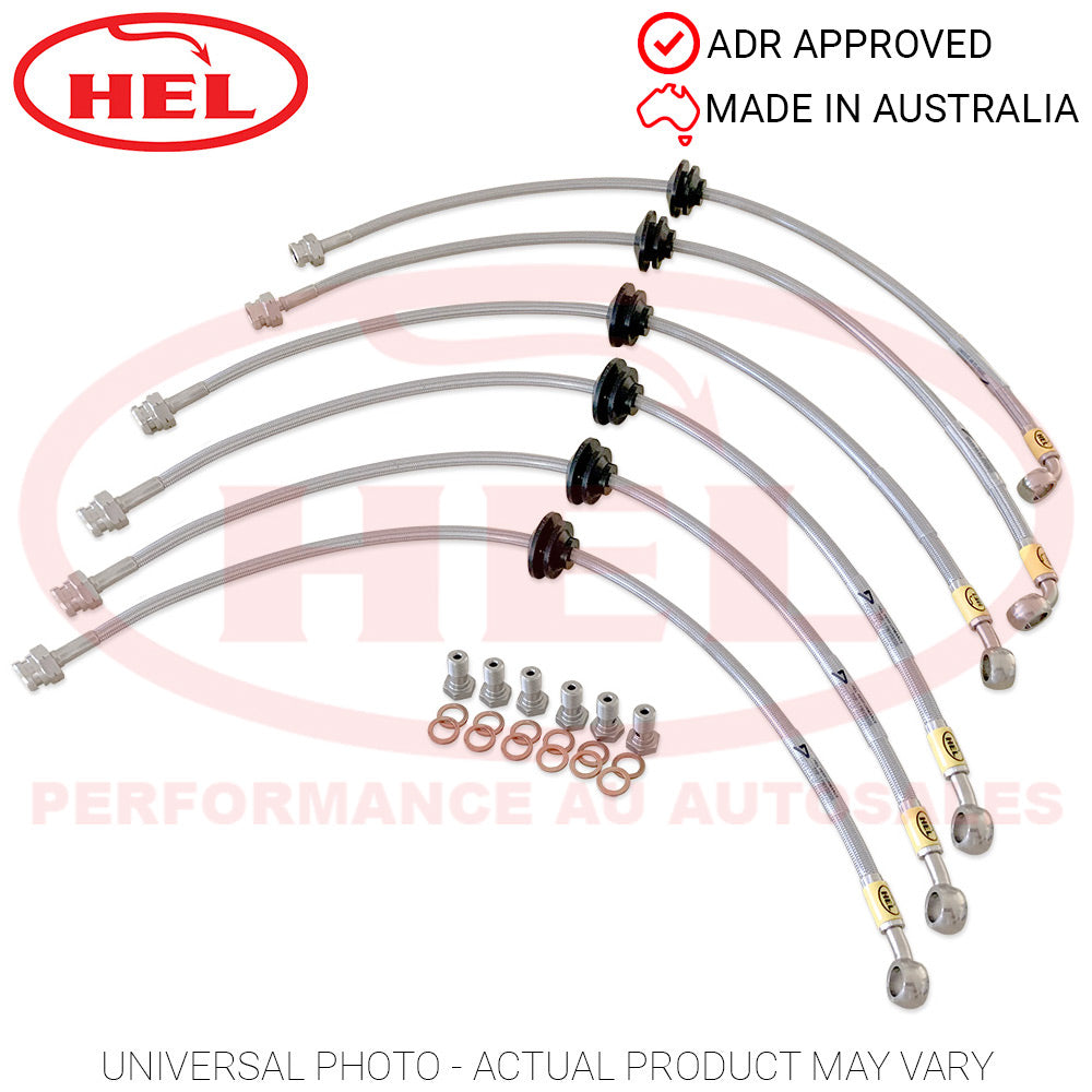 HEL Performance Braided Brake Line Kit - Toyota Landcruiser 80 Series (Non-ABS, Stock Height) - HEL Performance AU Autosales