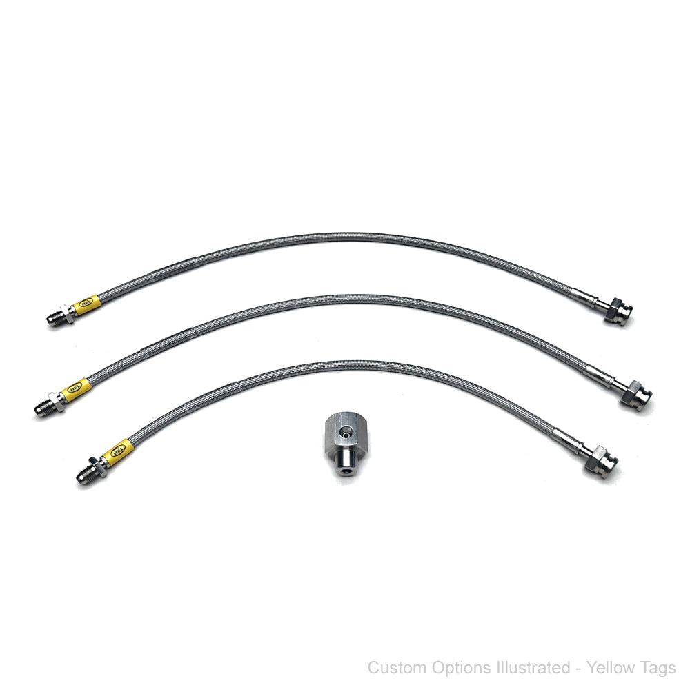 HEL Braided Brake Line Kit - Holden HQ HJ HX HZ one tonner, ute & panelvan