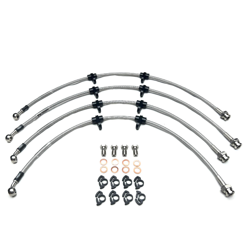 HEL Performance Braided Brake Lines - Honda Civic CRX ED9 1.6 87-90
