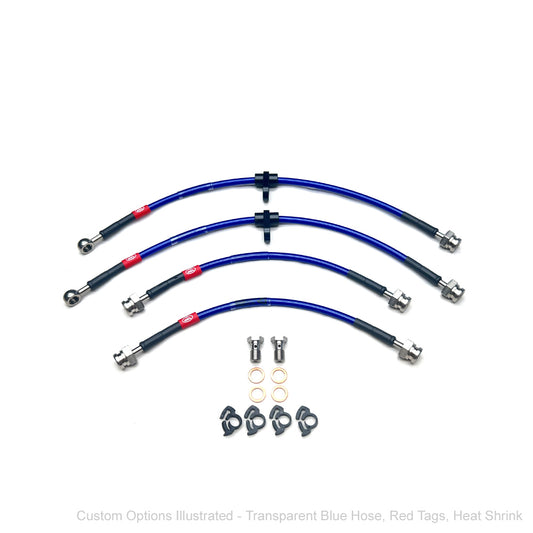 HEL Performance Braided Brake Line Kit - Honda Civic EK (Drum Rear)