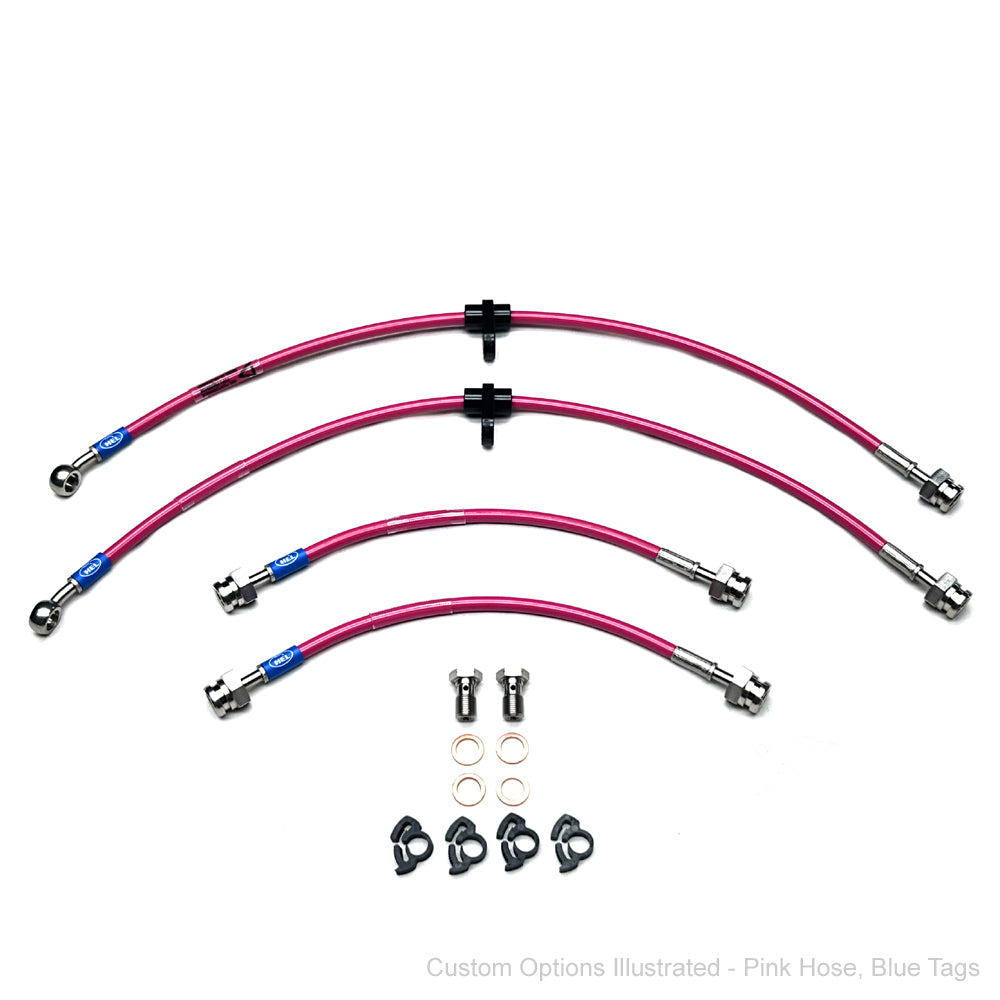HEL Performance Braided Brake Line Kit - Hyundai Excel 94-99