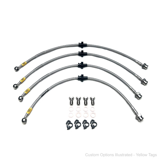HEL Performance Braided Brake Lines - Nissan NX-R 92-96