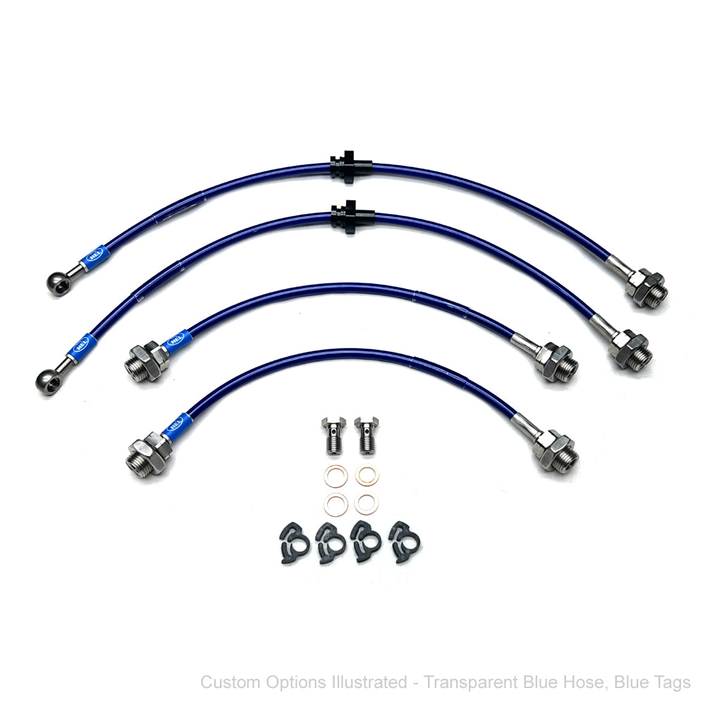 HEL Performance Braided Brake Lines - Toyota Corolla AE92 1.6 87-92 (Rear Disks)