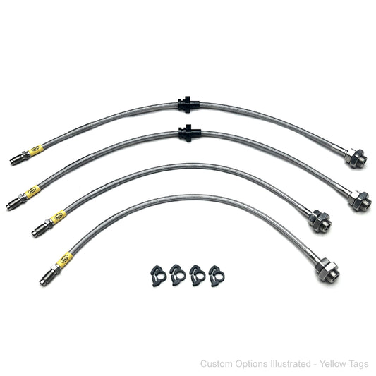 HEL Braided Brake Line Kit - Toyota Cressida MX83 (Nissan GTS-T F/R Calipers) - HEL Auto