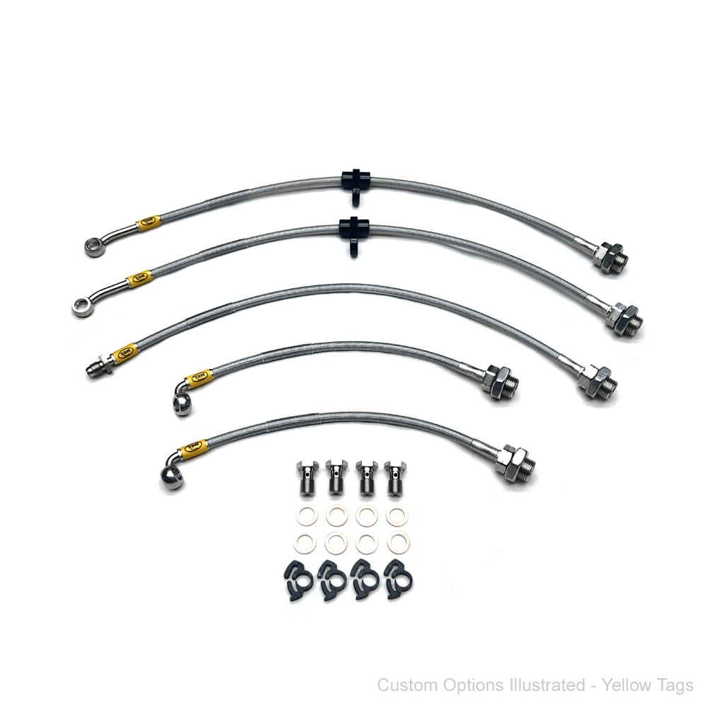 HEL Braided Brake Line Kit - Toyota Landcruiser 100 Series NON VSC (UZJ100, HDJ100 2" Lift) - HEL Auto