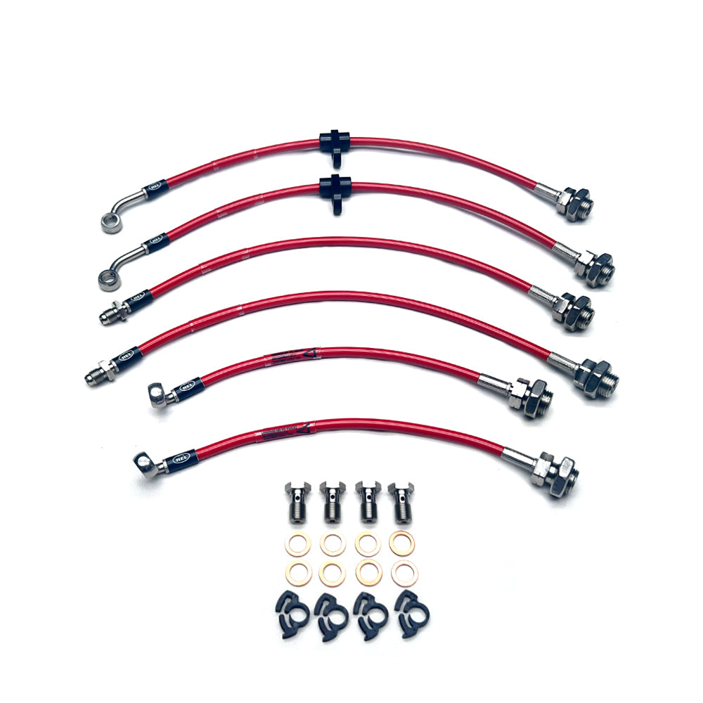HEL Braided Brake Lines Toyota Landcruiser 105 Series FZJ105 4.5l (NON-ABS, Stock Height) - HEL Auto