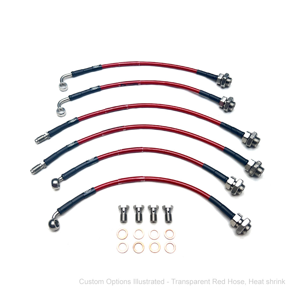 HEL Braided Brake Line Kit - Toyota Landcruiser 80 Series 92-98 (Non-ABS, Stock Height) (311mm Front Brakes) - HEL Auto