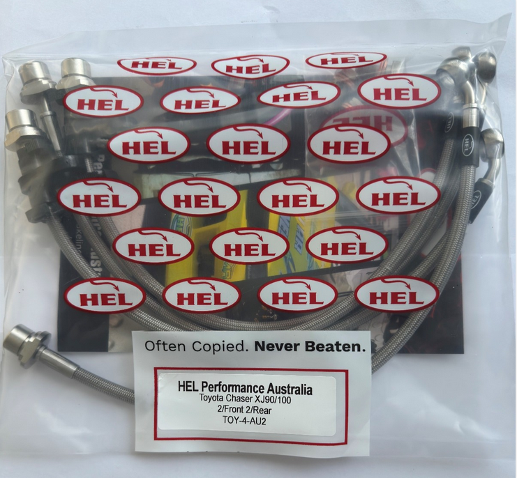 HEL Performance Braided Brake Line Kit - Toyota Chaser JZX90/JZX100 (PLAIN HOSE)