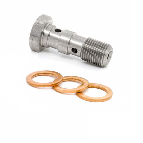 HEL Performance Stainless Steel DOUBLE Banjo Bolt - M10 x 1.25mm