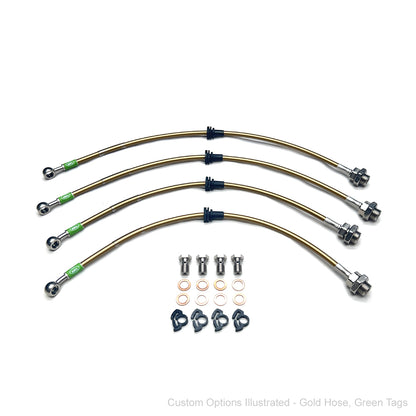 HEL Performance Braided Brake Line Kit - Toyota MR2 AW11 84-89 - HEL Auto