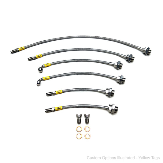 HEL Performance Braided Brake Line Kit - Toyota Landcruiser 75 Series BJ75/FJ75/HJ75 84-99 (Disc Rear, Stock Height) - HEL Auto