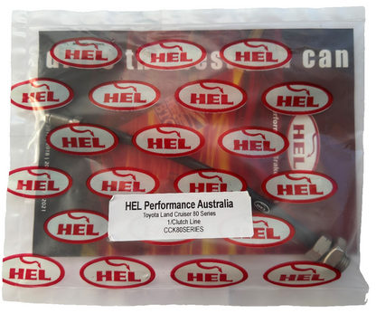 HEL Braided Clutch Line Kit - Toyota Landcruiser 80 Series (OEM Length) (CARBON HOSE)