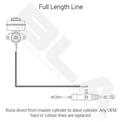 HEL Braided Clutch Line Tremec T56 w'Wilwood 1/8" NPT Master cyl (Full Length) - HEL Auto