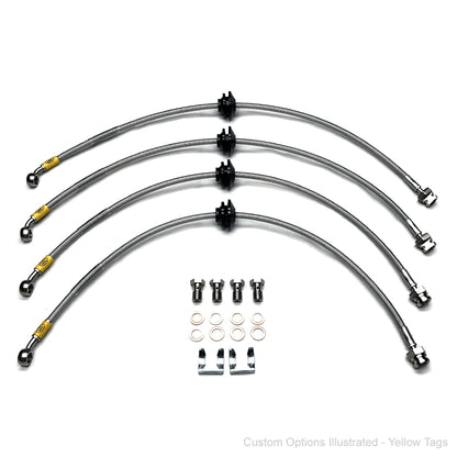 HEL Brake Lines Holden Commodore Series 1 VE 06-09 (Redline Brembo 4-pot Fr, PBR Rr)