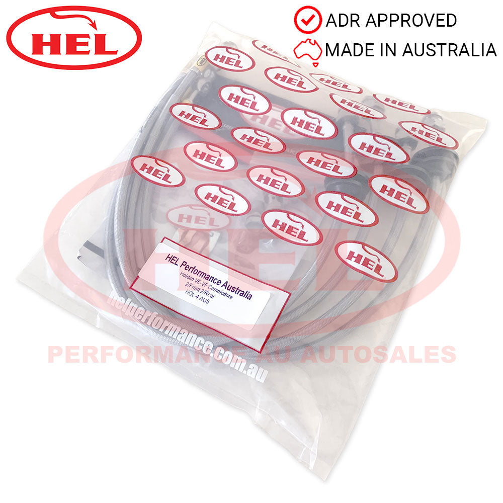 HEL BRAKE Lines HOLDEN Commodore VE S2 (10-13) Brembo 4-pot Fr & 4-pot Rr