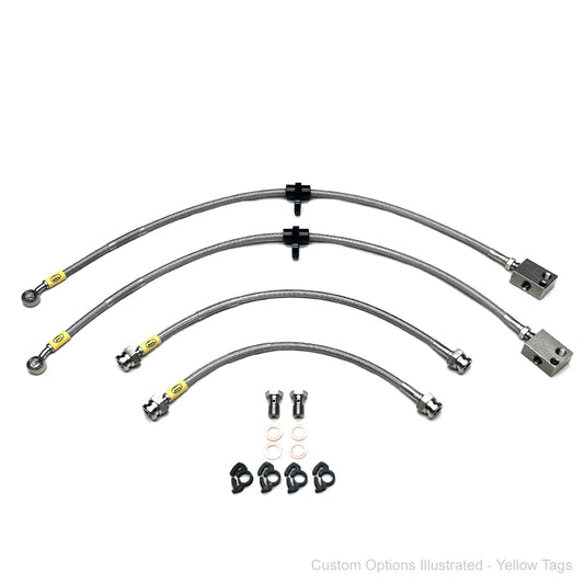 HEL Braided Brake Lines - Honda Jazz Mk1 VTi 1.5 01-08 (Rear Drum)