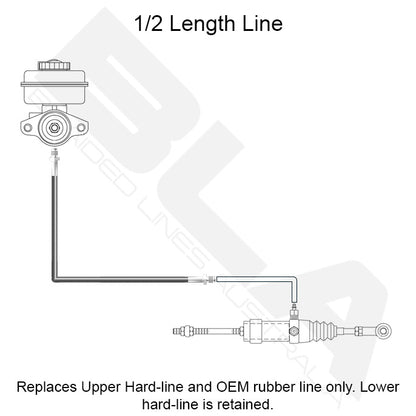 HEL Performance Braided Clutch Line Kit - Holden VT-VZ Commodore T56 (1/2 Length) - HEL Auto