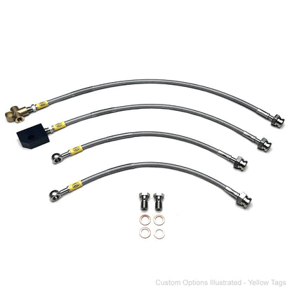 HEL Braided Brake Lines - Nissan GU Y61 Patrol UTE 97-12 (Leaf & Drum Rear, NON-ABS, 3" Lift)
