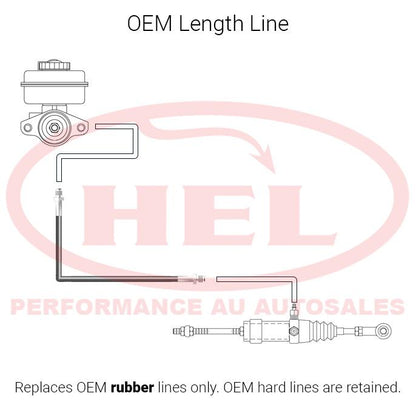 HEL Performance Braided Clutch Line Kit - Nissan Pulsar GTi-R (OEM Length) - HEL Performance AU Autosales
