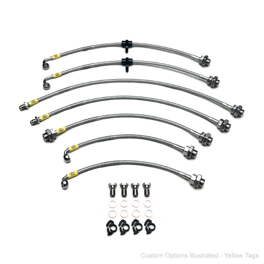 HEL Braided Brake Lines Toyota Landcruiser 105 Series FZJ105 4.5l (w'ABS, +4")