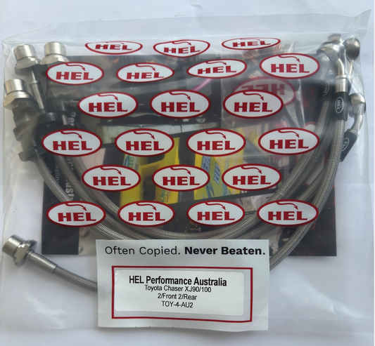 HEL Performance Braided Brake Line Kit - Toyota Chaser JZX90/JZX100 (PLAIN HOSE)
